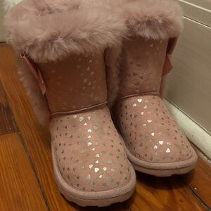 Sugar Kids Pink Heart Boots